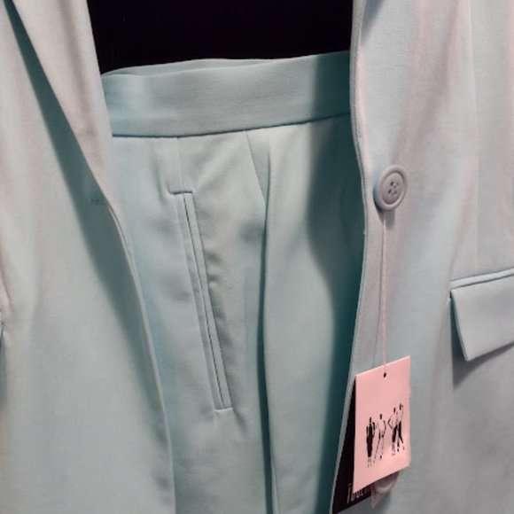 Together, 2pc Pant Suit, Light Blue, Pleated Back, Size-12, New - Picture 4 of 7